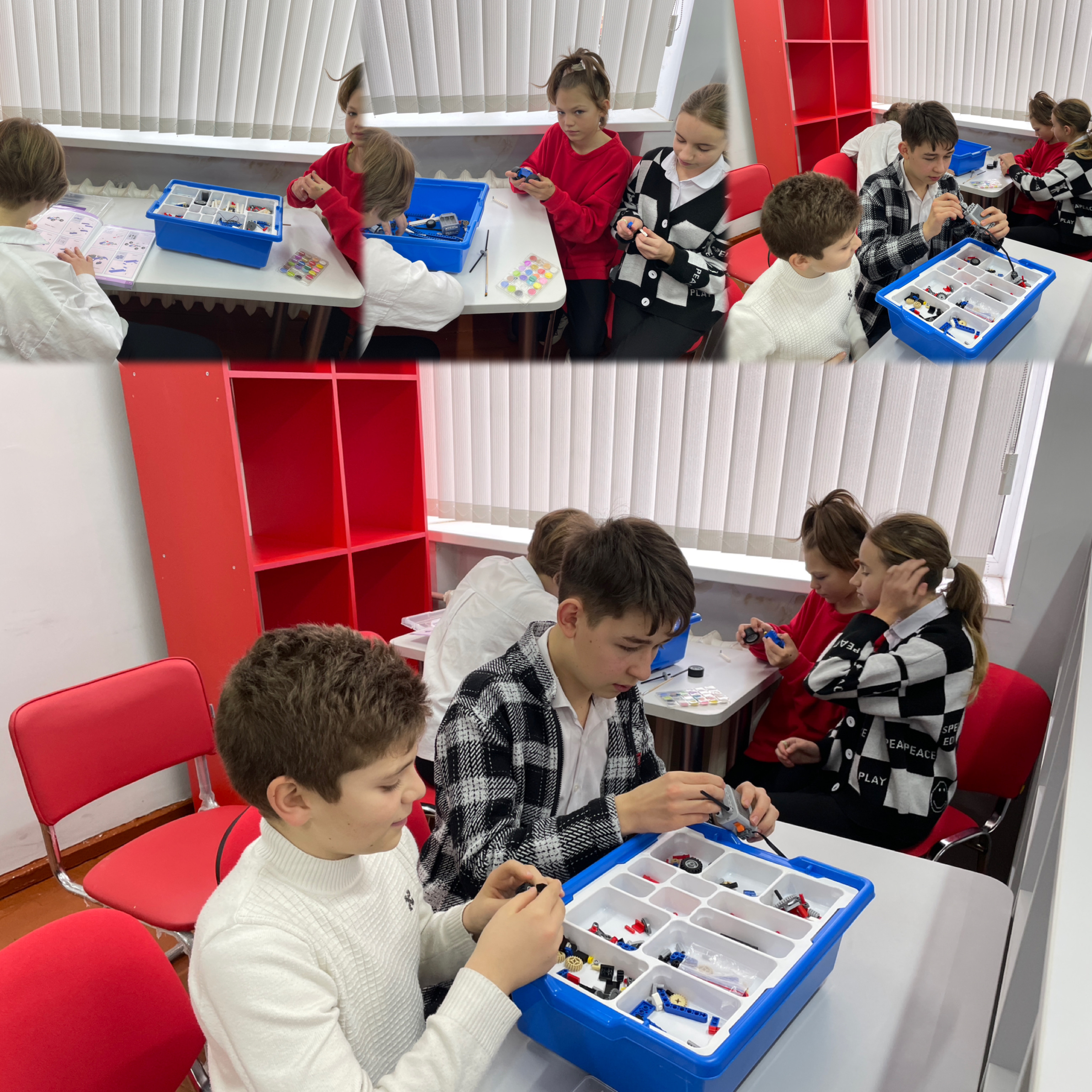 19.01.2024г. Ученики  6 «Б» класса, на базе центра «Точка роста» продолжили обучение конструированию с Lego конструктором.